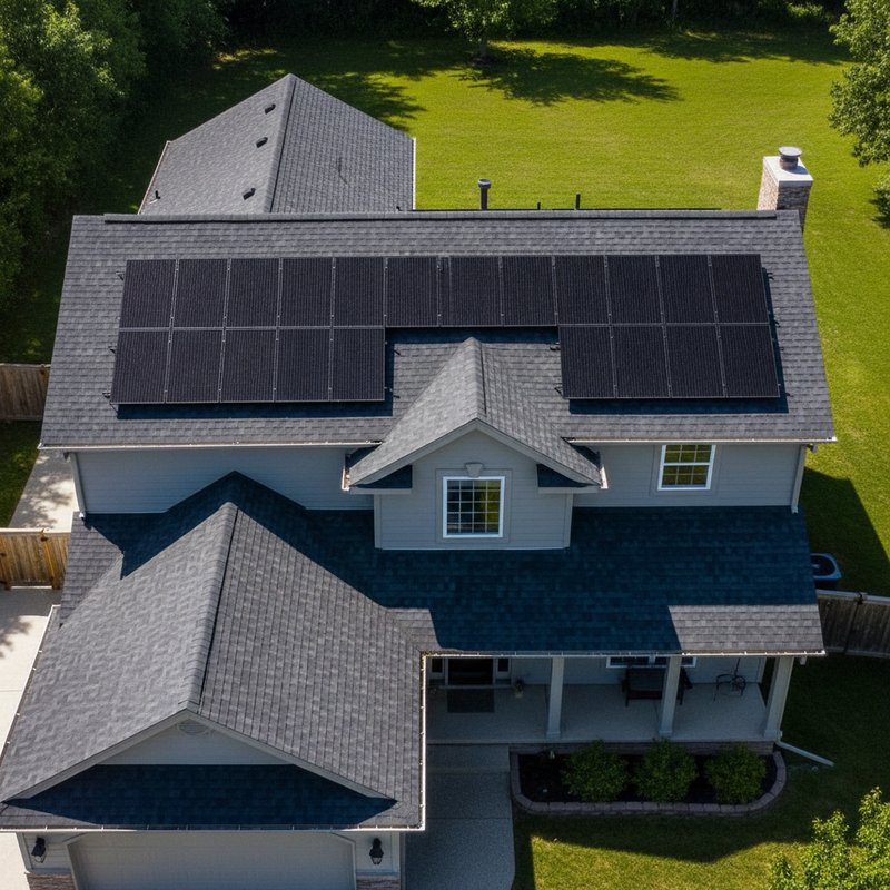 Residential solar installation on grey home in Houston, Texas by Allstate Solar
