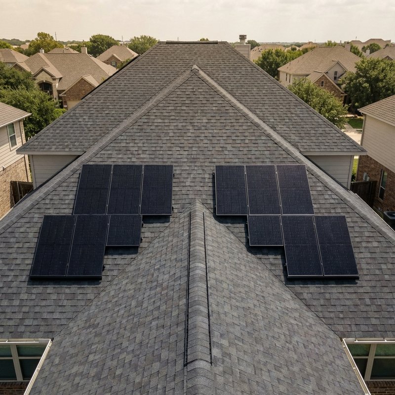 Dual-array aerial solar installation in Texas by Allstate Solar